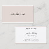 Creative Modern Sleek Firm Company Plain Trendy Visitekaartje (Voorkant / Achterkant)