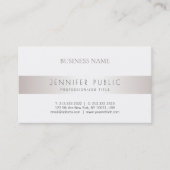 Creative modern stijlvol design Faux Silver Trendy Visitekaartje (Voorkant)