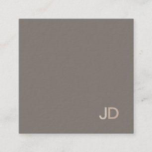 Creative Modern Trendy Design Monogram Plain Luxe Vierkante Visitekaartje