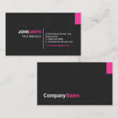 Creative Modern Twill Grid - Zwart en Roze Visitekaartje (Voorkant / Achterkant)