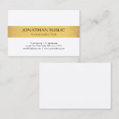 Creative Moderne Eenvoudige Design Gold-look rendy Visitekaartje (Voorkant / Achterkant)