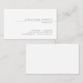 Creative Moderne Eenvoudige Design Trendy Plain Visitekaartje (Voorkant / Achterkant)