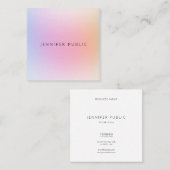 Creative Moderne, eenvoudige kleurenweergave Vierkante Visitekaartje (Voorkant / Achterkant)