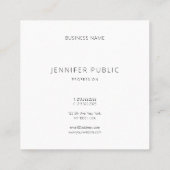 Creative Moderne, eenvoudige kleurenweergave Vierkante Visitekaartje (Achterkant)