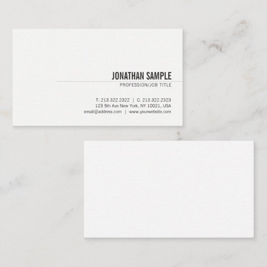 Creative Moderne Eenvoudige Professionele Cute Cut Visitekaartje (Voorkant / Achterkant)