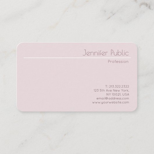 Creative Moderne Sjabloon Elegant Professional Top Visitekaartje (Achterkant)