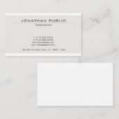 Creative Modish Color Sleek Plain Professional Visitekaartje (Voorkant / Achterkant)