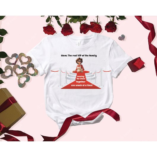 creative moederdag leuk VIP snack mam T-shirt