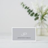 Creative Monogram Cool Plain Trendy Professional Visitekaartje (Staand voorkant)