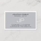 Creative Monogram Cool Plain Trendy Professional Visitekaartje (Achterkant)