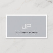 Creative Monogram Cool Plain Trendy Professional Visitekaartje (Voorkant)