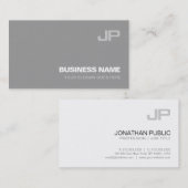 Creative Monogram Design Modern Chic Plain Luxe Visitekaartje (Voorkant / Achterkant)