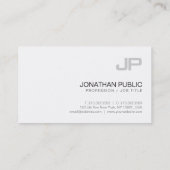 Creative Monogram Design Modern Chic Plain Luxe Visitekaartje (Achterkant)