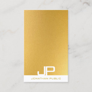 Creative Monogram Elegant Gold Sjabloon Moderne Visitekaartje