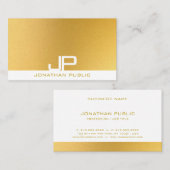 Creative Monogram Elegant Moderne Gold Sjabloon Visitekaartje (Voorkant / Achterkant)