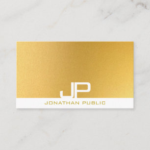 Creative Monogram Elegant Moderne Gold Sjabloon Visitekaartje