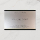 Creative Monogram Gold Silver Elegant Modern Luxe Visitekaartje (Achterkant)