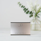 Creative Monogram Gold Silver Elegant Modern Luxe Visitekaartje (Staand voorkant)