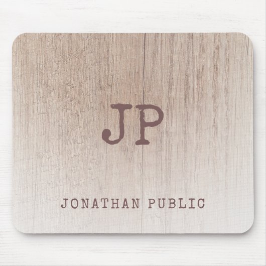 Creative Monogram Hood Kijk Sjabloon Verstoord Muismat (Voorkant)