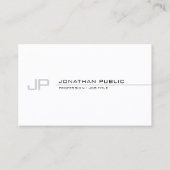 Creative Monogram Modern Professional Simple Plain Visitekaartje (Voorkant)