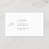 Creative Monogram Modern Professional Simple Plain Visitekaartje (Achterkant)