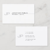 Creative Monogram Modern Professional Simple Plain Visitekaartje (Voorkant / Achterkant)