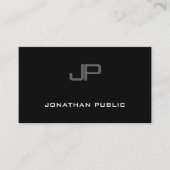 Creative Monogram Modern Trendy Minimalistic Plain Visitekaartje (Voorkant)