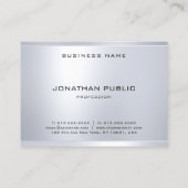 Creative Monogram Silver-look Clean Modern Plain Visitekaartje (Achterkant)