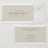 Creative Monogram Simple Professional Plain Luxe Visitekaartje (Voorkant / Achterkant)