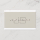 Creative Monogram Simple Professional Plain Luxe Visitekaartje (Voorkant)