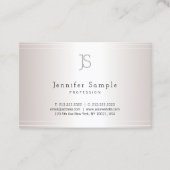 Creative Monogram Sjabloon Modern Silver Salon Visitekaartje (Voorkant)