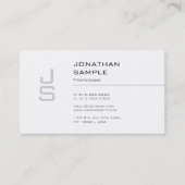 Creative Monogram Slank Design Trendy Modern Plain Visitekaartje (Voorkant)