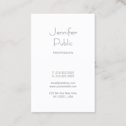 Creative Monogram Slank Luxury Design Trendy Visitekaartje (Achterkant)