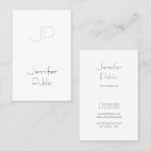 Creative Monogram Slank Luxury Design Trendy Visitekaartje (Voorkant / Achterkant)