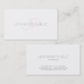 Creative Monogram Sleek Plain Luxe Design Trendy Visitekaartje (Voorkant / Achterkant)