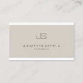 Creative Monogram Smooth Professional Plain Luxe Visitekaartje (Voorkant)