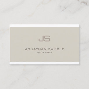 Creative Monogram Smooth Professional Plain Luxe Visitekaartje