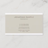 Creative Monogram Smooth Professional Plain Luxe Visitekaartje (Achterkant)