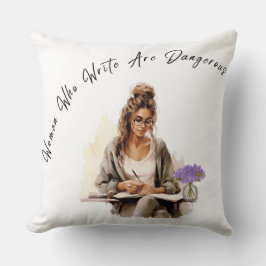 Creative Muse: Vrouw Schrijft 20x20 Sierkussen