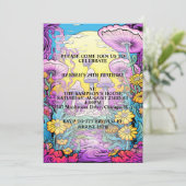 Creative Mushroom Forest Print Verjaardagsfeest Kaart (Staand voorkant)
