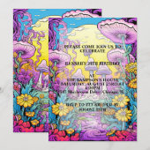 Creative Mushroom Forest Print Verjaardagsfeest Kaart (Voorkant / Achterkant)