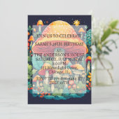 Creative Mushroom Illustratie Verjaardagsfeest Kaart (Staand voorkant)