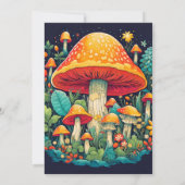Creative Mushroom Illustratie Verjaardagsfeest Kaart (Achterkant)