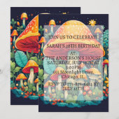 Creative Mushroom Illustratie Verjaardagsfeest Kaart (Voorkant / Achterkant)