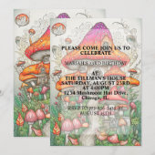 Creative Mushroom Woning Art Verjaardagsfeest Kaart (Voorkant / Achterkant)