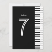 Creative Musicians Piano Key Table Number Kaart (Voorkant)
