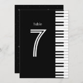 Creative Musicians Piano Key Table Number Kaart (Voorkant / Achterkant)