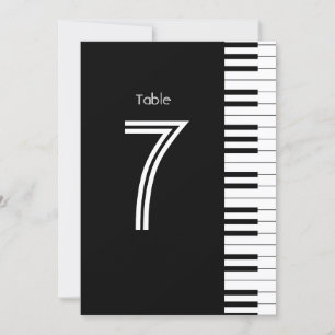 Creative Musicians Piano Key Table Number Kaart