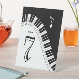Creative Musicians Piano Key Table Number Reclamebord Met Voetstuk