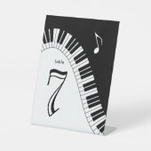 Creative Musicians Piano Key Table Number Reclamebord Met Voetstuk (Voorkant)